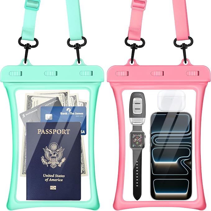 CACOE [Floatable Floating Universal IPX8 Waterproof Phone case 2 Pack-Up to by CACOE
