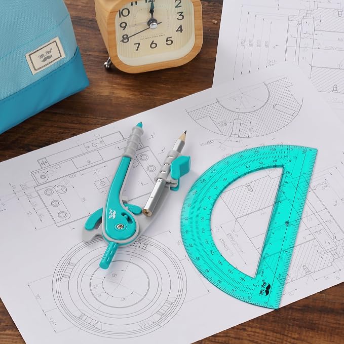 Mr. Pen- Geometry Compass and Protractor Set, 6 Inch Compass, 6 Inch Protractor - Image 6