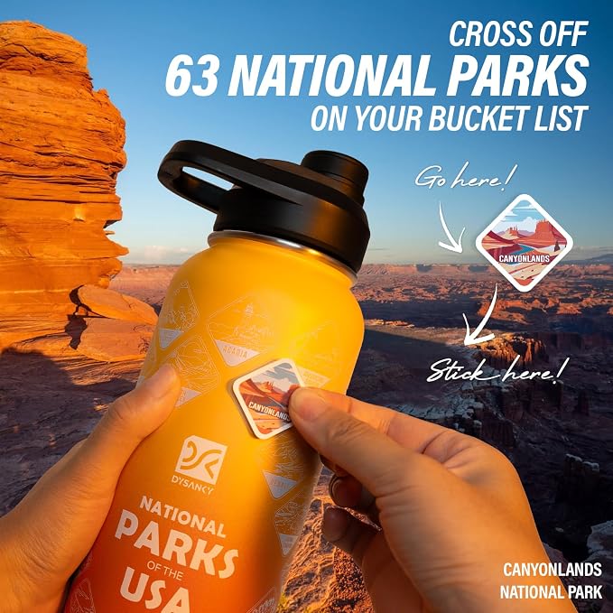 DYSANKY National Parks Water Bottle – 40 oz Insulated Stainless Steel Bottle - Image 3