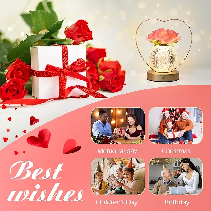 AMWGIMI Rose Flower Lamp, Birthday Gifts - Image 7