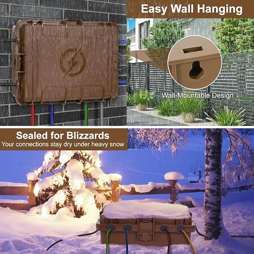 Waterproof Electrical Box, Large Outdoor Extension Cord Covers Waterproof - Image 4