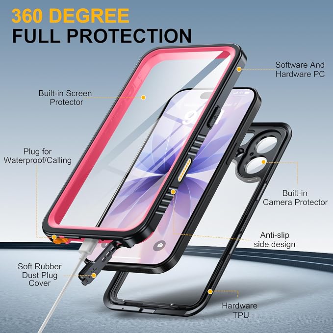ANTSHARE for iPhone 17 Case, IP68 Waterproof Shockproof Case, - 12 FT Military - Image 7