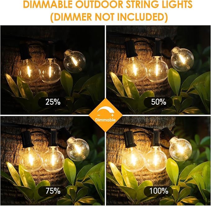 Mlambert 200Ft Outdoor String Lights, G40 Globe Patio Lights Connectable - Image 3