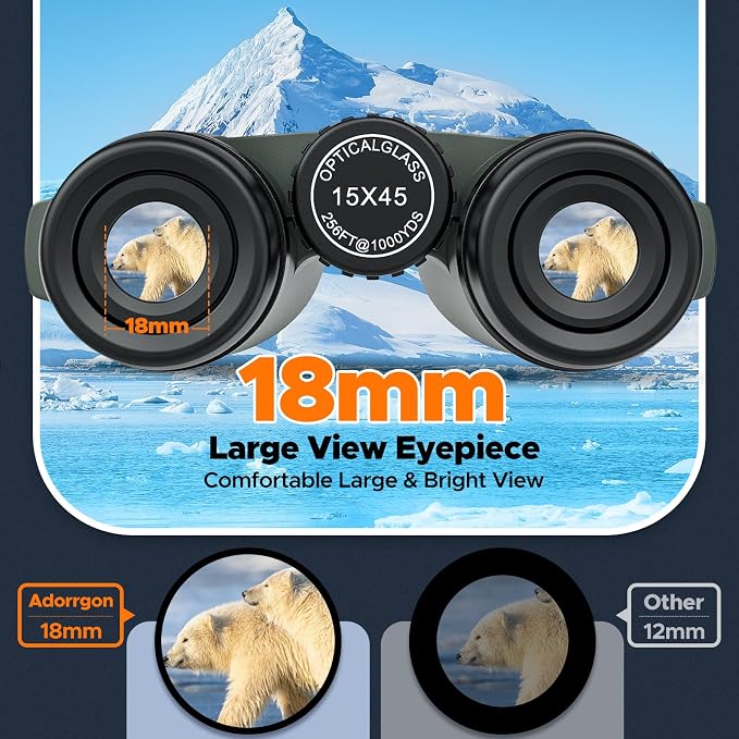 Adorrgon 15x45 HD Binoculars for Adults High Powered - Image 2