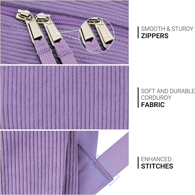 ZORFIN 26L Backpack for College, and Travel: Corduroy Bookbag - Image 6