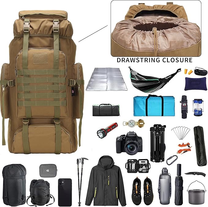 Hiking Backpack for Men 70L/100L Camping Backpack Military Rucksack Molle 3 - Image 4