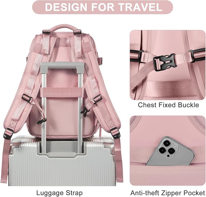 Travel Backpack for Women Airline Approved Carry on Backpack for Airplanes - Image 7