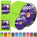 TECEUM Reflective Paracord Rope 1000 – 1000ft/200ft/100ft/50ft – 40+ Colors – by TECEUM