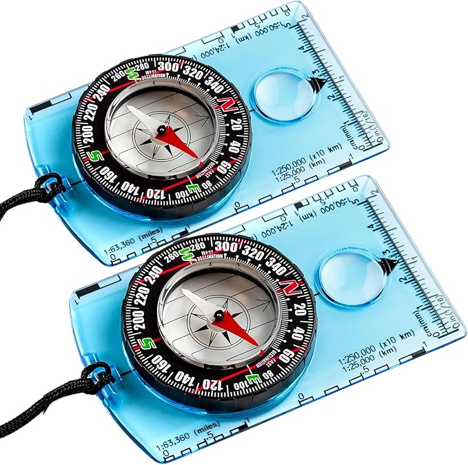 Trekker's Compass Crew Orienteering Compass, Magnetic Navigation Set by Unknown
