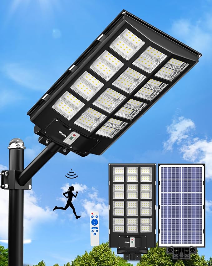 Ofuray Solar Street Lights Outdoor, Solar Security Flood Lights Parking Lot - Image 9