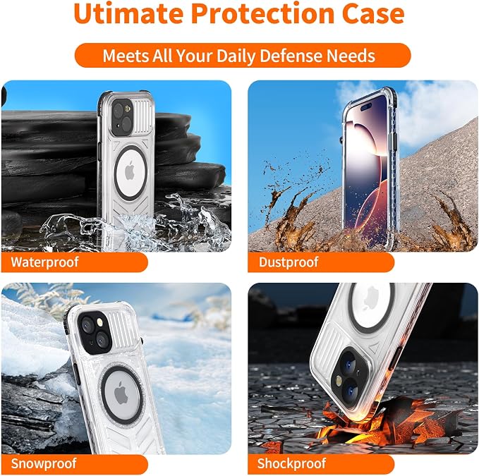 for iPhone 15 Waterproof Case Compatible - Image 4