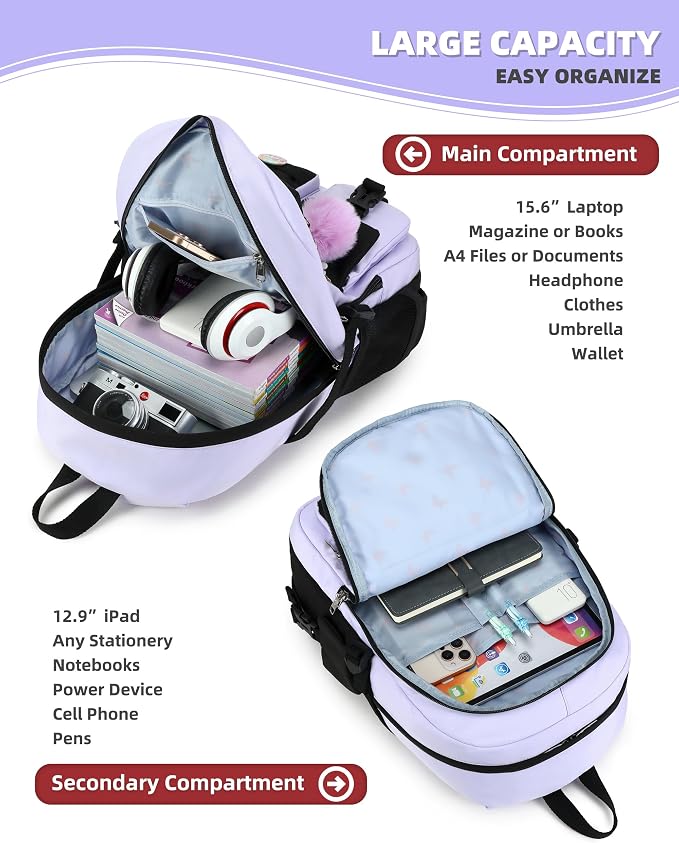 Hidds Laptop Backpacks 15.6 Inch School Bag Elementary Middle High College - Image 3