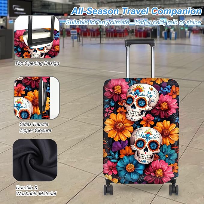 Luggage Cover Protector for 30-32 Inch Suitcases, TSA Approved Elastic Travel - Image 3