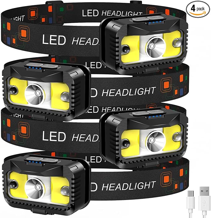 MIOISY Headlamp Rechargeable, Ultra Bright LED Head Lamp Flashlight by MIOISY