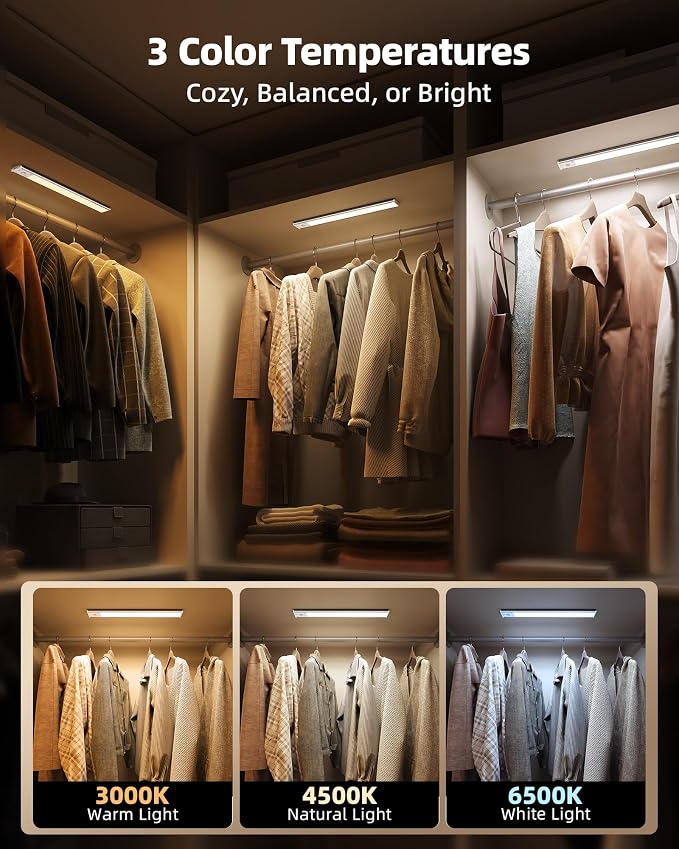 EZVALO Under Cabinet Lighting, 3500mAh Rechargeable Motion Sensor Light Indoor - Image 5