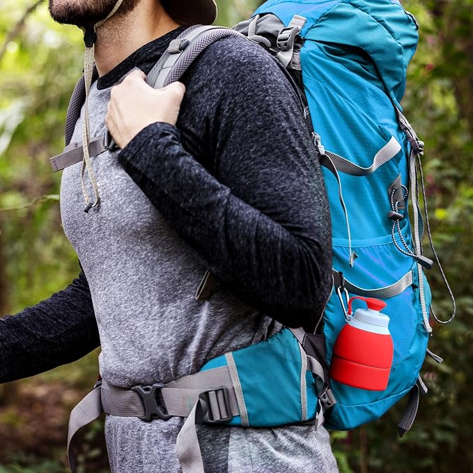 Collapsible Lightweight 20oz Water Bottle, Food-Grade Silicone BPA Free - Image 3