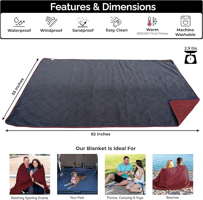 BRAWNTIDE Large Outdoor Waterproof Blanket - Image 2