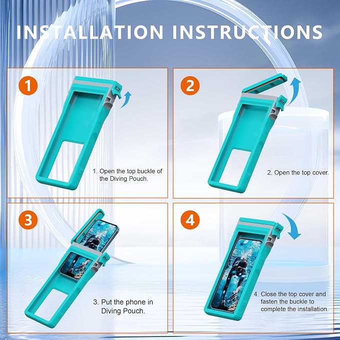 GOLDJU Waterproof Phone Pouch, 7.0 inch Waterproof Phone Case - Image 8