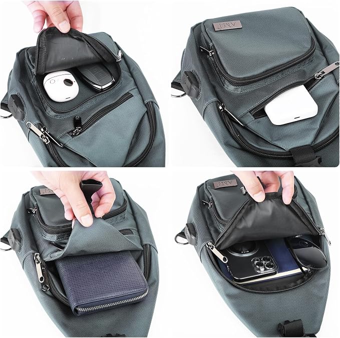 AMJ Crossbody Sling Bag Men Women, Casual Shoulder Backpack, Chest Daypack - Image 5