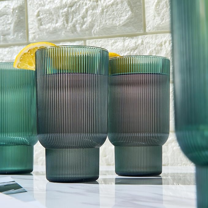Shatterproof Acrylic Tall Drinking Glasses Set, European Style, Dishwasher Safe - Image 5