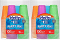 Hefty Plastic Cups, 16 Ounce, Disposable | 100 Count | Pack of 2 | Party | by Hefty