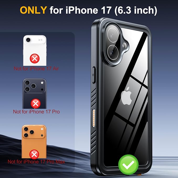ANTSHARE for iPhone 17 Case, IP68 Waterproof Shockproof Case, - 12 FT Military - Image 2