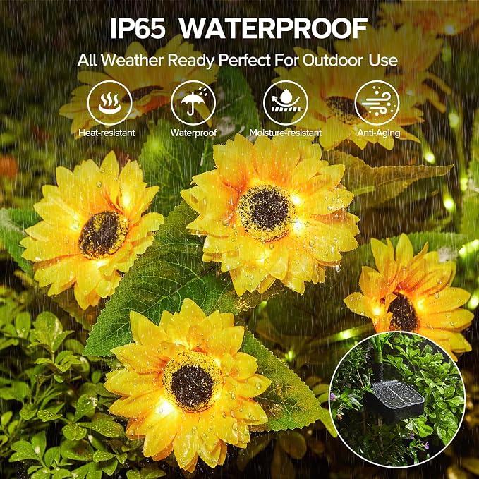 Solar Sunflower Lights Outdoor Waterproof - Image 2