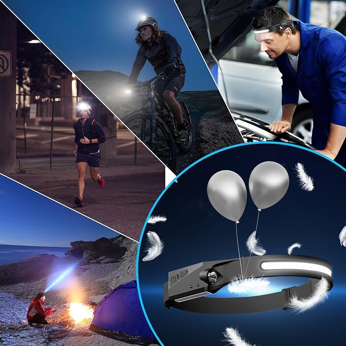 Bud K 60pack Headlamp Rechargeable, 1000 Lumen Headlamps - Image 7