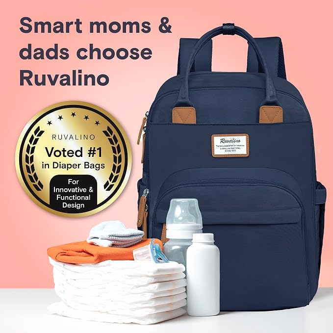 RUVALINO Diaper Bag Backpack-Multifunction Baby Travel Bag - Image 6
