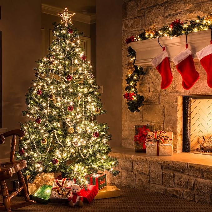 Brightown 50 Count Warm White Christmas Lights, Christmas Tree String Lights - Image 8