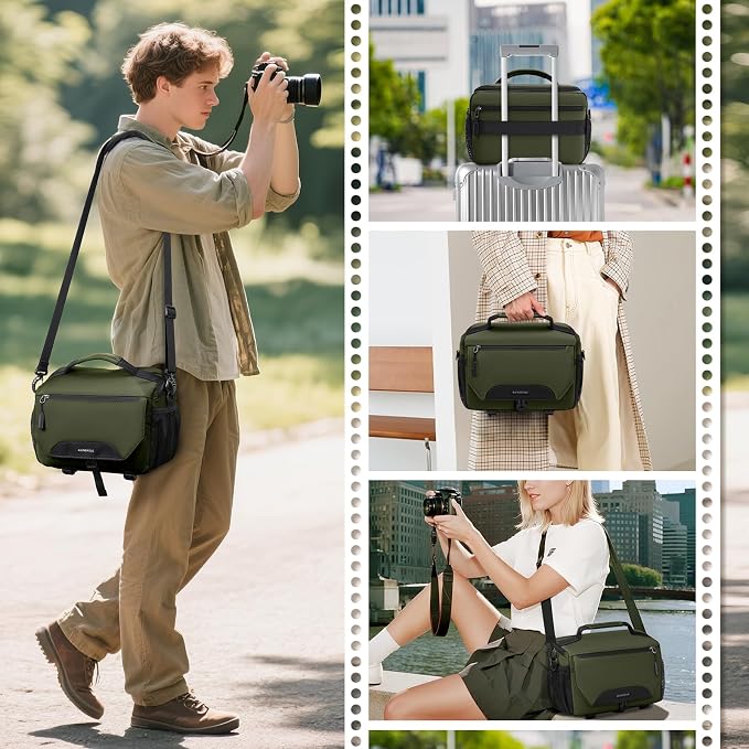 RAINSMORE Camera Bag, DSLR/SLR/Mirrorless Small Camera Sling Bag Waterproof - Image 7