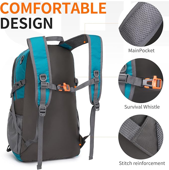 40L Hiking Backpack Lightweight Daypack Waterproof Travel Camping Backpack - Image 4