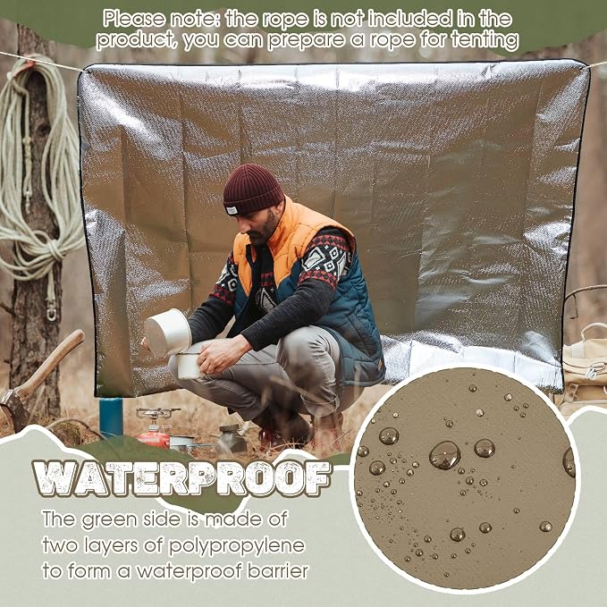 Kingdder 2 Pcs Heavy Duty Emergency Blankets - Image 3
