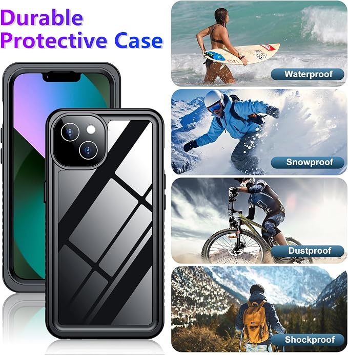 Temdan Compatible with iPhone 13 Case Waterproof, Built-in Screen & Camera - Image 5