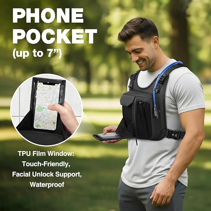 JXFUKAL Running Vest, Lightweight Hydration Backpack - Image 3