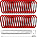 30PCS Aluminum Carabiner Clips by XIECHANEE