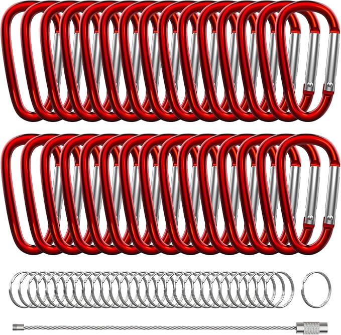 30PCS Aluminum Carabiner Clips by XIECHANEE