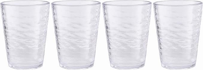 KLIFA- RIPPLE- 16 ounce, Acrylic Tumbler Drinking Glasses Cups, Stackable - Image 8
