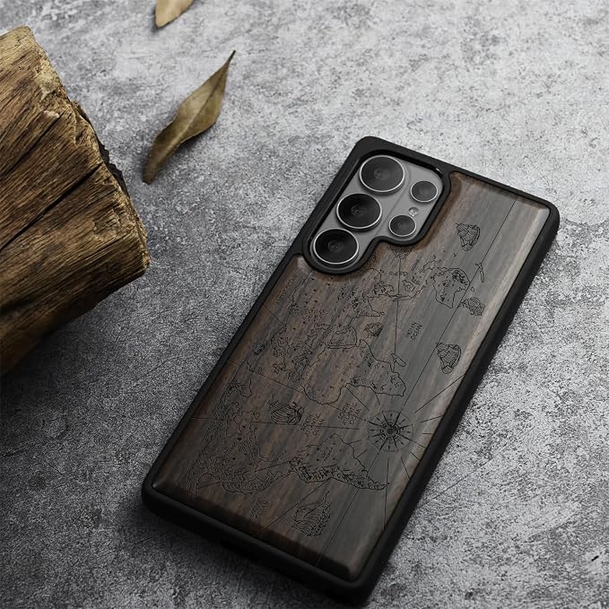 Carveit Magnetic Wooden Case for Samsung Galaxy S26 Ultra Case 2026, TPU - Image 3