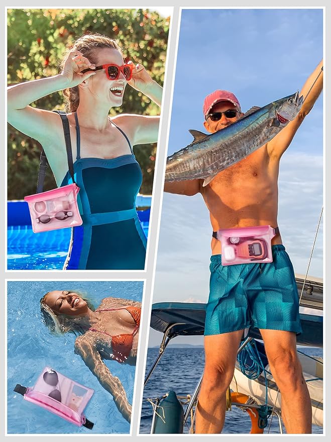 HEETA Waterproof Fanny Pack, Waterproof Pouch Dry Bag 2/3/4 Pack - Image 6