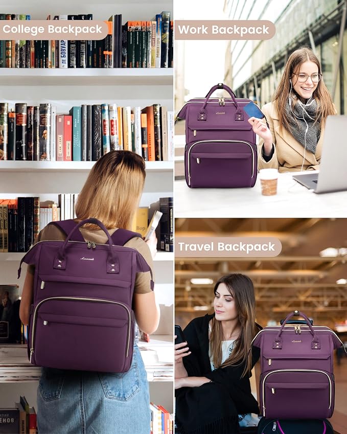 LOVEVOOK Laptop Backpack Women, 15.6 Inch Backpack - Image 8
