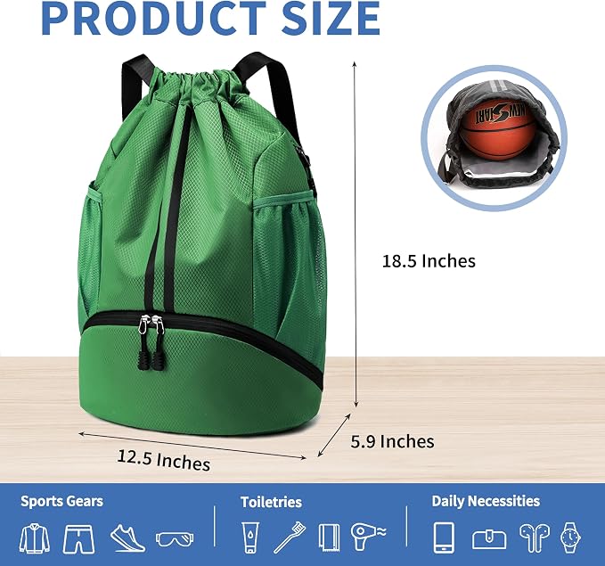 JELUTAR Drawstring Backpack Gym Bag - Image 2