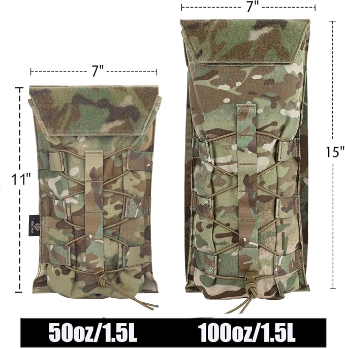 PETAC GEAR 1.5L / 3L Tactical Hydration Pack，Molle Carrier Pouch - Image 3