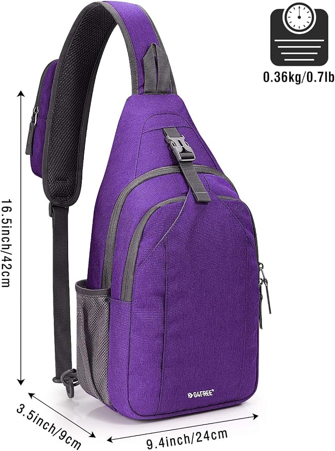 G4Free Sling Bag RFID Blocking Sling Backpack Crossbody Chest Bag Daypack - Image 4