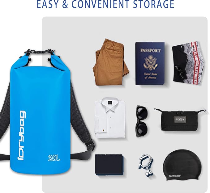 IDRYBAG Dry Bag for Kayaking Waterproof 2L/5L/10L/15L/20L, Small Dry Sack - Image 3