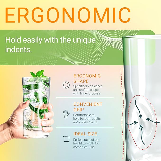 Bravario Unbreakable Plastic Drinking Glasses 17 oz | Dishwasher Safe - Image 3