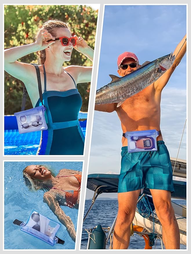 HEETA Waterproof Fanny Pack, Waterproof Pouch Dry Bag 2/3/4 Pack - Image 6