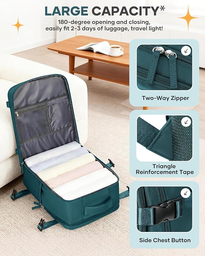 coofay Travel Backpack Carry on Flight Approved Mochila De Viaje Carry on - Image 5