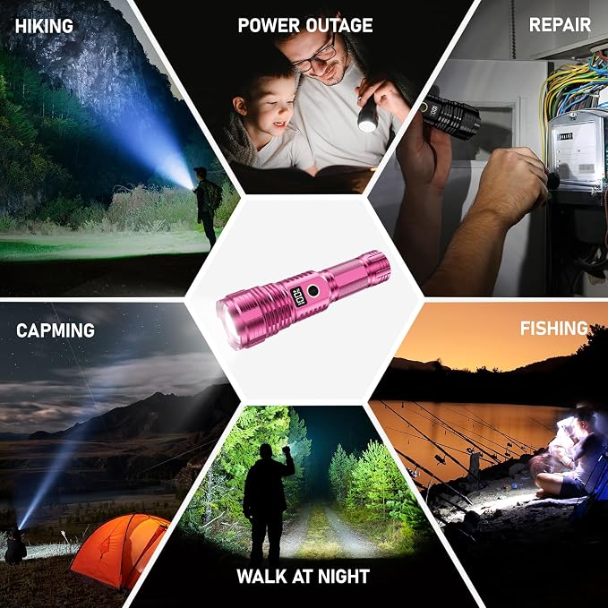 Flashlights High Lumens Rechargeable, 000LM LED Super Bright Flash Light - Image 8