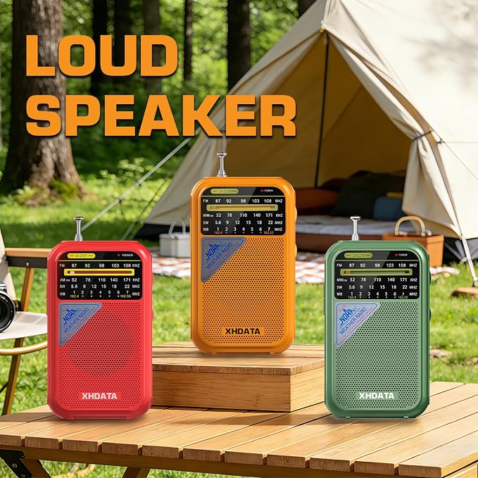 XHDATA D221 NOAA Weather Radio Portable AM FM Shortwave Radio Receiver - Image 7